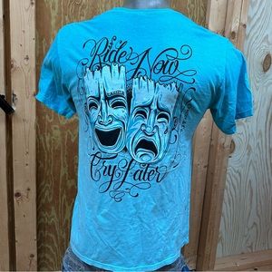 New Cruiser tshirt ride now cry later double sided sz medium
